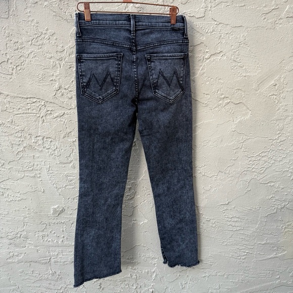 Mother The Insider Crop Step Fray Jeans Train Stops 27 High Waist Ankle Raw Hem - Picture 8 of 8